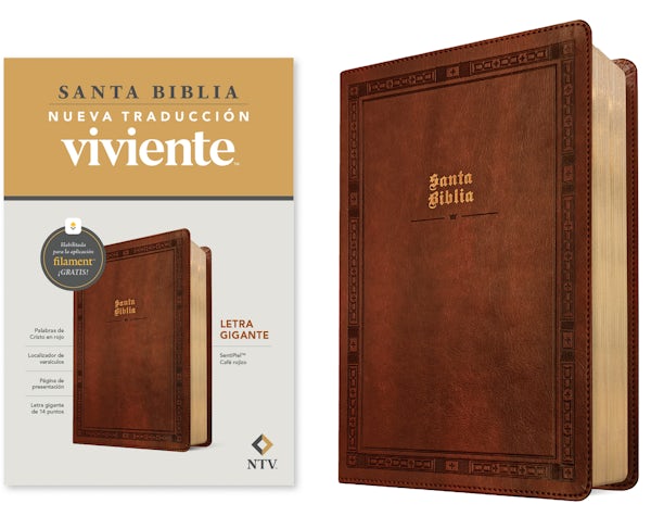 Cover image for Biblia Letra Gigante Ntv Con Filament (Sentipiel, Caf� Rojizo, Letra Roja), isbn: 9798400516016