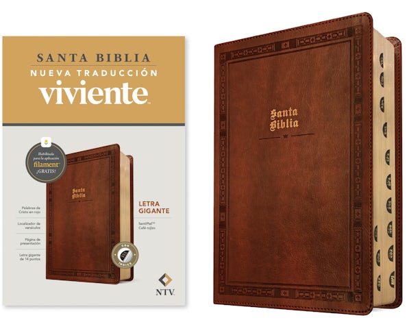 Cover image for Biblia Letra Gigante Ntv Con Filament (Sentipiel, Caf� Rojizo, �ndice, Letra Roja), isbn: 9798400516023