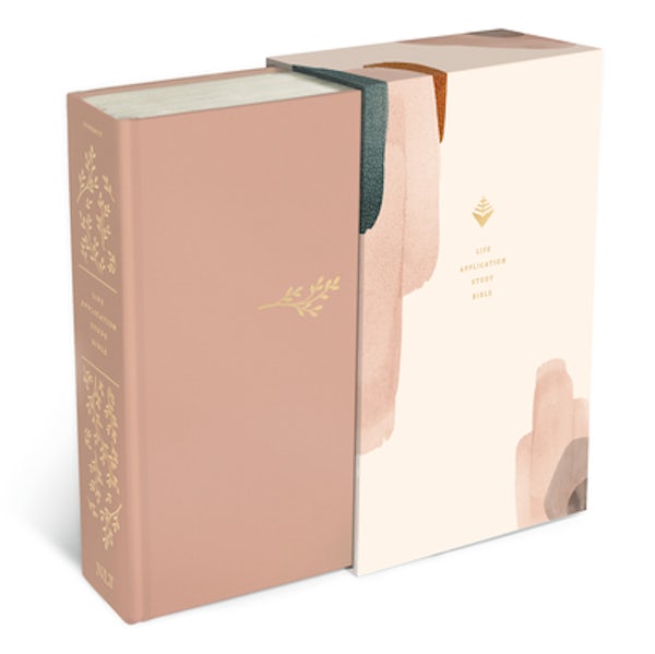 Cover image for NLT Life Application Study Bible, Third Edition (Hardcover Cloth, Soft Pink, Red Letter), isbn: 9798400519321