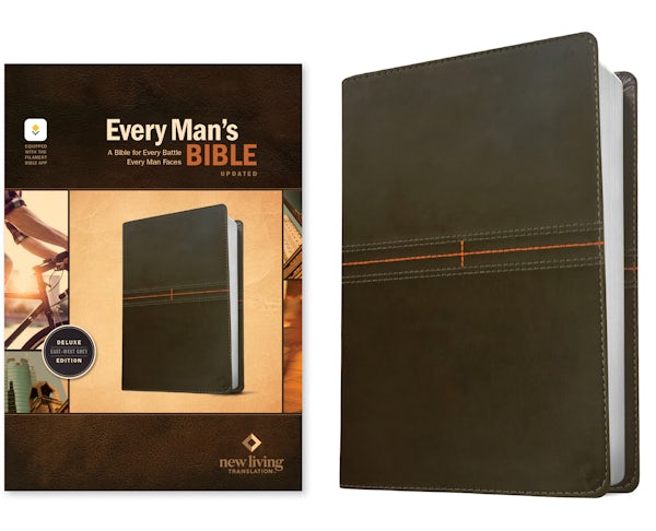 Cover image for NLT Every Man's Bible, Filament Enabled (Leatherlike, East-West Grey, Red Letter), isbn: 9798400519574