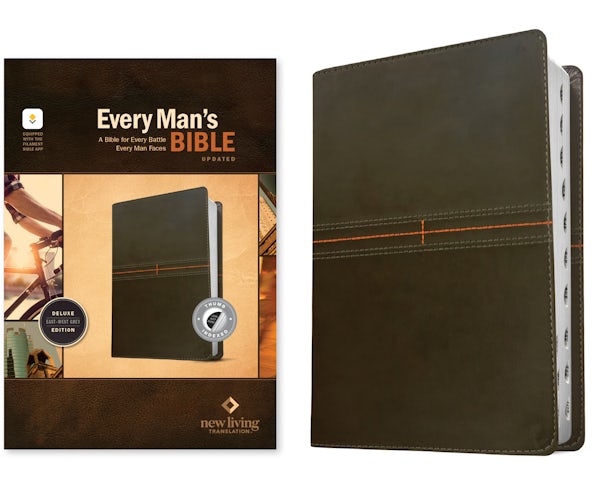 Cover image for NLT Every Man's Bible, Filament Enabled (Leatherlike, East-West Grey, Indexed, Red Letter), isbn: 9798400519581