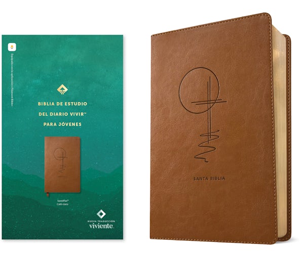 Cover image for Biblia de Estudio del Diario Vivir Para J�venes Ntv Con Filament (Sentipiel, Caf� Claro, Letra Roja), isbn: 9798400522178