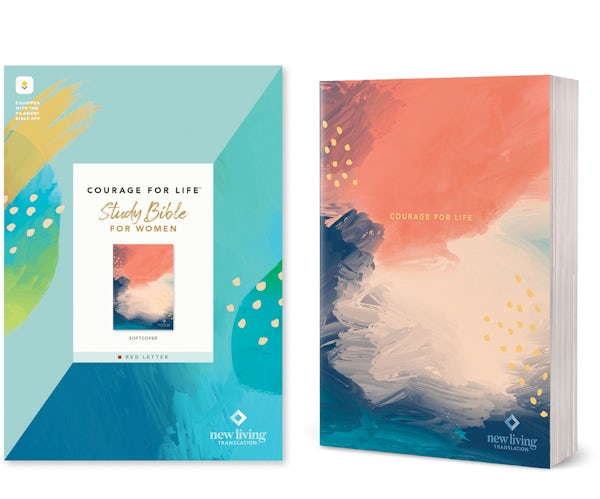 Cover image for NLT Courage for Life Study Bible for Women, Filament Enabled (Softcover, Red Letter), isbn: 9798400522659