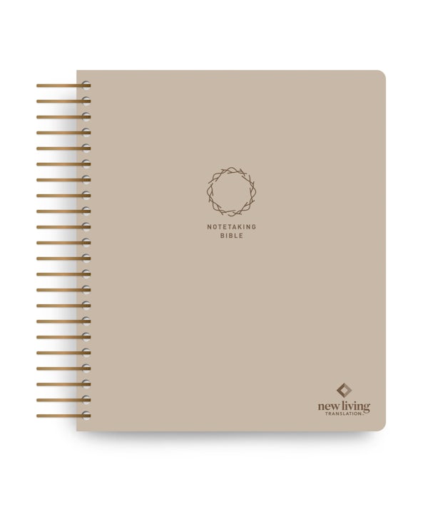 Cover image for NLT Spiral-Bound Notetaking Bible, Filament Enabled (Hardcover, Classic Tan), isbn: 9798400525988