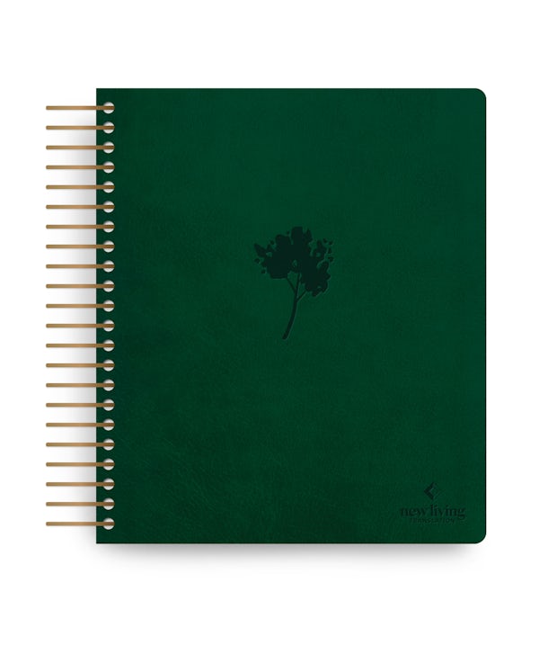 Cover image for NLT Spiral-Bound Notetaking Bible, Filament Enabled (Hardcover Leatherlike, Forest Green), isbn: 9798400526008