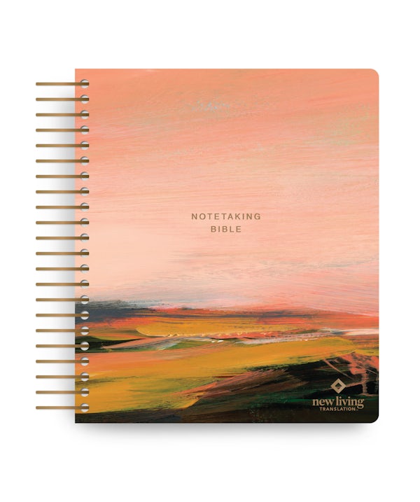 Cover image for NLT Spiral-Bound Notetaking Bible, Filament Enabled (Hardcover Leatherlike, Pink Landscape), isbn: 9798400526022