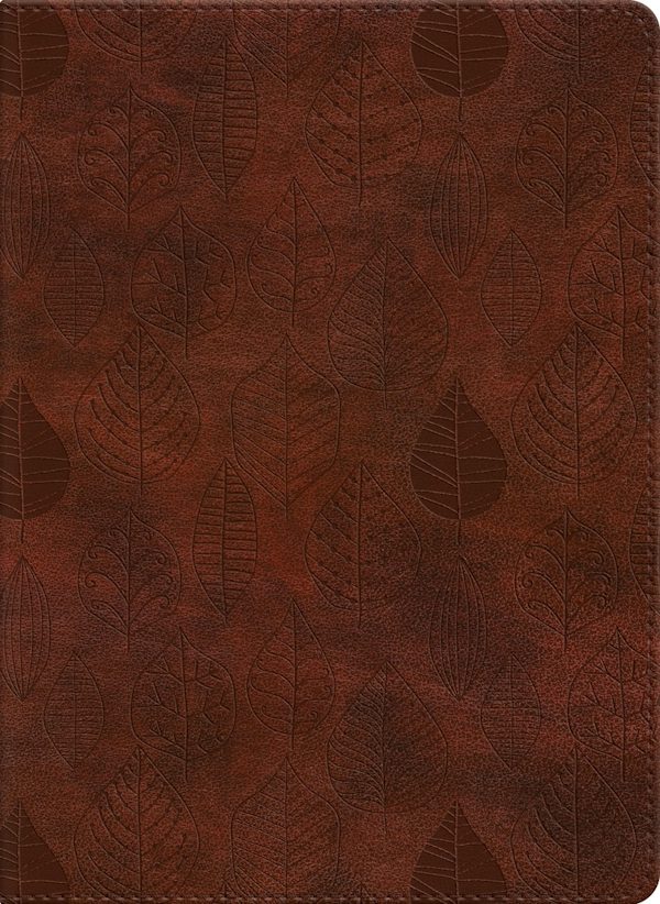 Cover image for ESV Single Column Journaling Bible (Trutone, Chestnut, Leaves Design), isbn: 9798874900335