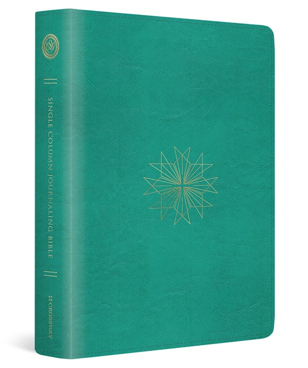 Cover image for ESV Single Column Journaling Bible (Trutone, Teal, Resplendent Cross Design), isbn: 9798874900359