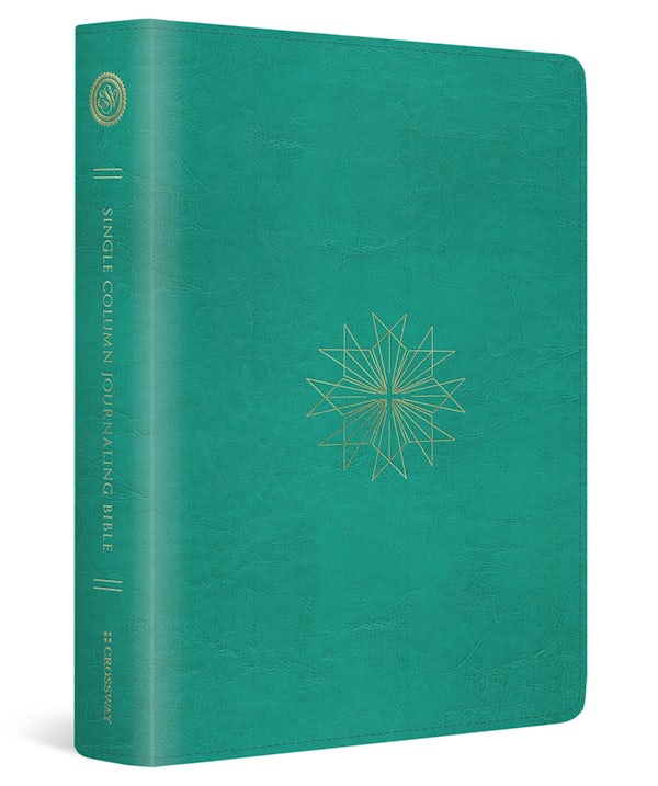 Cover image for ESV Single Column Journaling Bible (Trutone, Teal, Resplendent Cross Design), isbn: 9798874900359