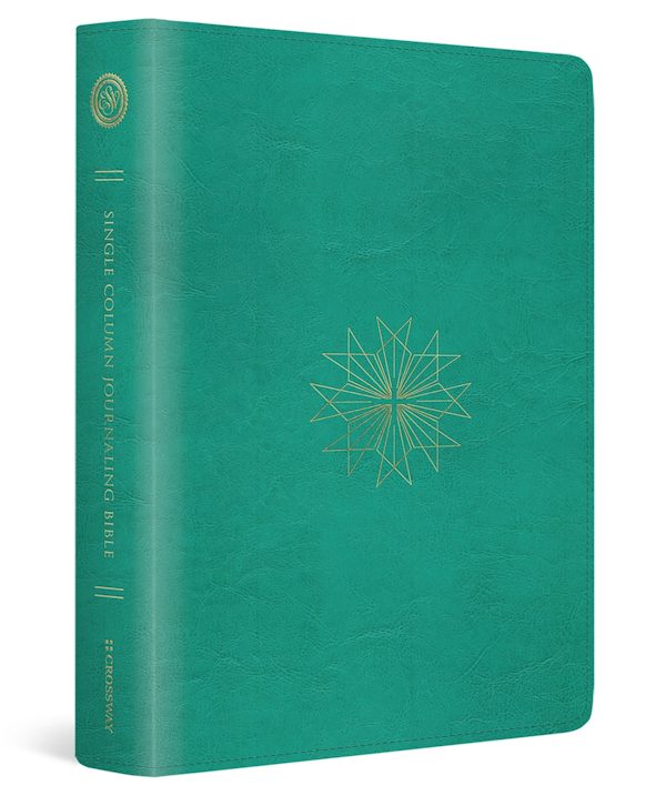 Cover image for ESV Single Column Journaling Bible (Trutone, Teal, Resplendent Cross Design), isbn: 9798874900359