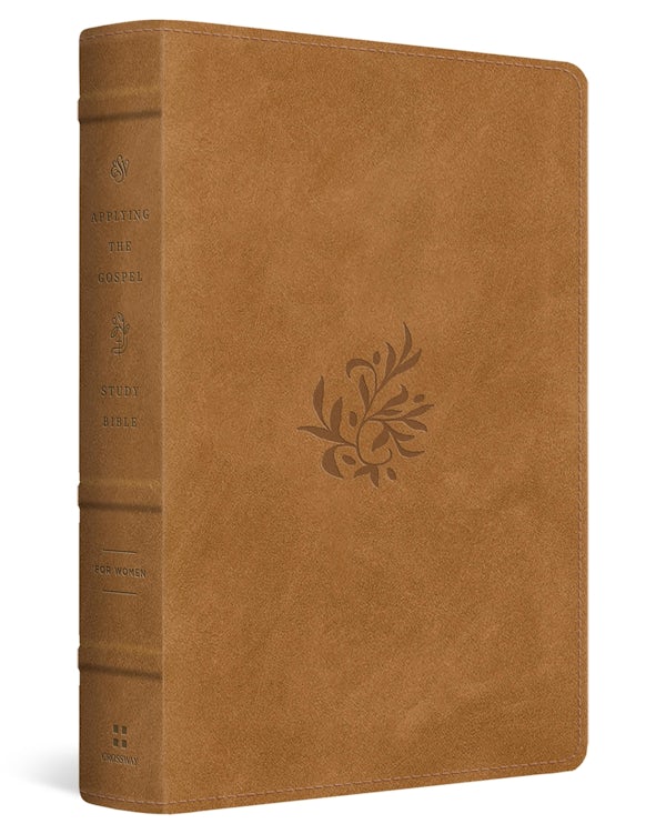 Cover image for ESV Applying the Gospel Study Bible for Women (Trutone, Nubuck Caramel, Tender Branch Design), isbn: 9798874902742