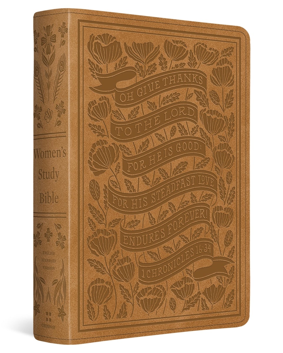 Cover image for ESV Women's Study Bible (Trutone, Nubuck Caramel, 1 Chronicles 16:34 Design), isbn: 9798874902773