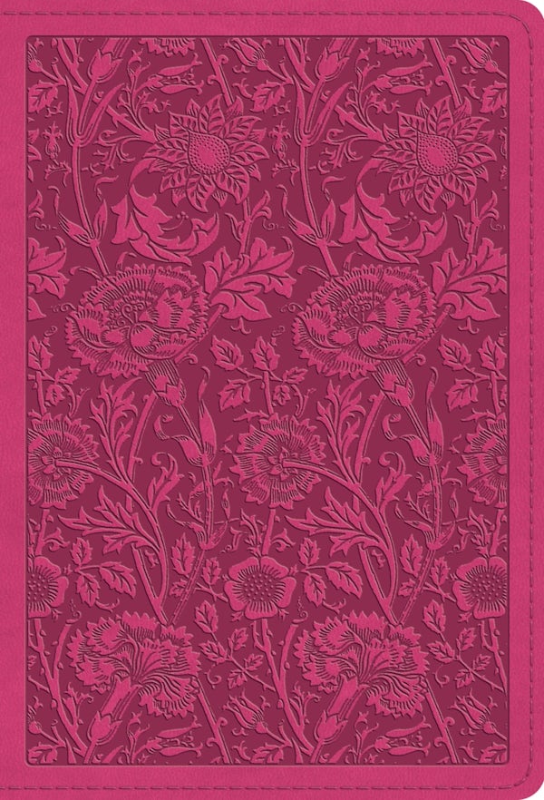 Cover image for ESV Large Print Compact Bible, Red Letter (Trutone, Berry, Floral Design), isbn: 9798874902933