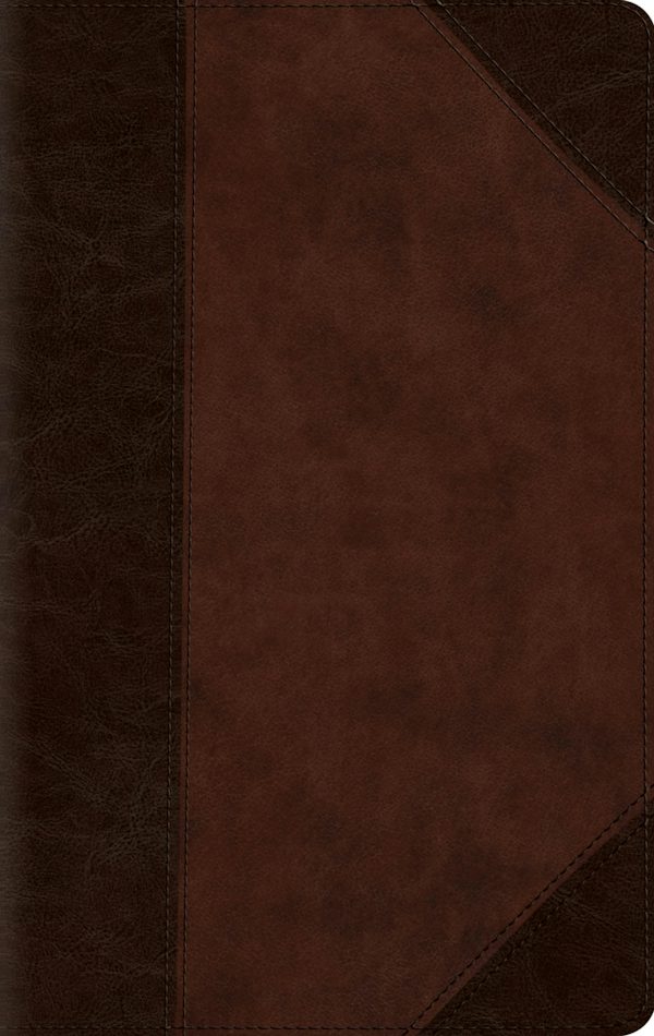 Cover image for ESV Large Print Compact Bible, Red Letter (Trutone, Brown/Walnut, Portfolio Design), isbn: 9798874902957