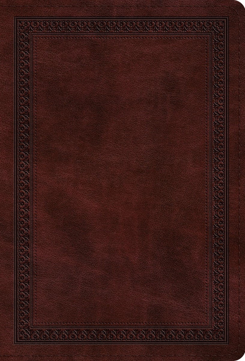 Cover image for ESV Large Print Compact Bible, Red Letter (Trutone, Mahogany, Border Design), isbn: 9798874902995