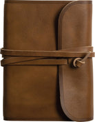 Cover image for ESV Large Print Compact Bible, Red Letter (Natural Leather, Brown, Flap with Strap), isbn: 9798874903008