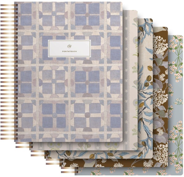 Cover image for ESV Spiral-Bound Journaling Bible, Five-Volume Set (Hardcover, Cover Artwork by Lulie Wallace), isbn: 9798874903039
