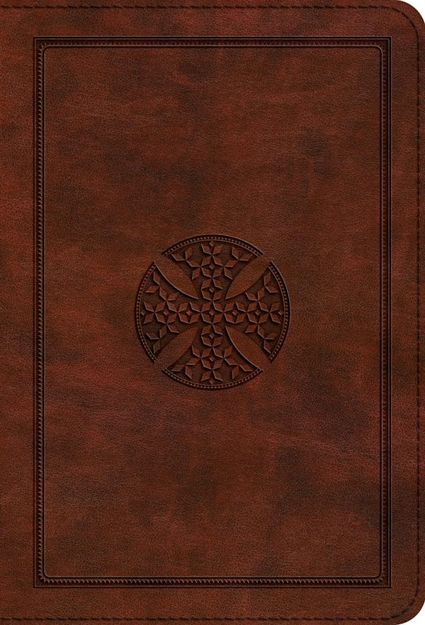 Cover image for ESV Large Print Compact Bible (Trutone, Brown, Mosaic Cross Design), isbn: 9798874903206