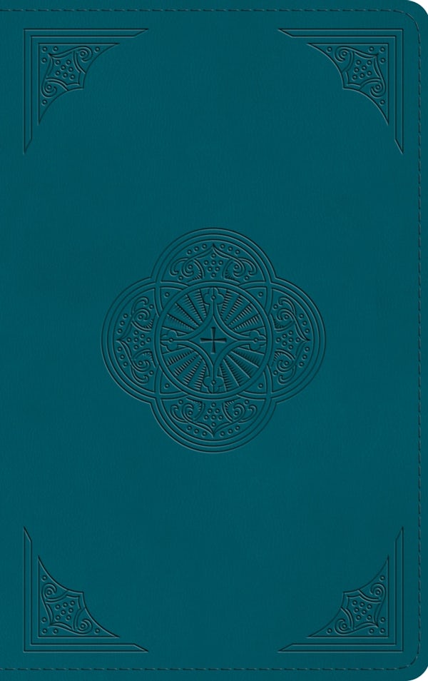 Cover image for ESV Thinline Bible, Red Letter (Trutone, Deep Teal, Rotunda Design), isbn: 9798874903602