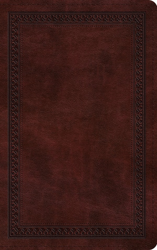 Cover image for ESV Thinline Bible, Red Letter (Trutone, Mahogany, Border Design), isbn: 9798874903633