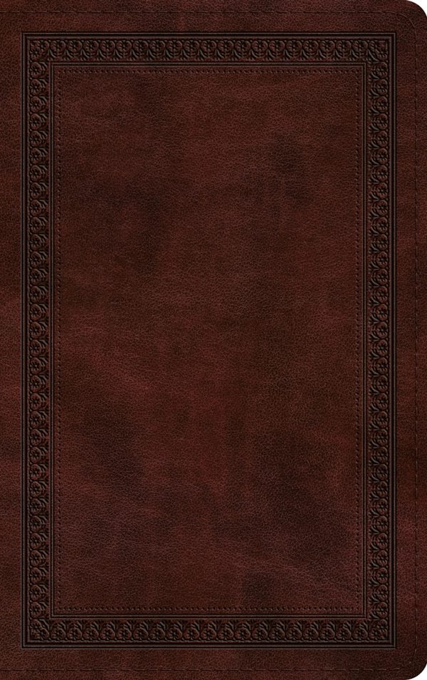 Cover image for ESV Thinline Bible, Red Letter (Trutone, Mahogany, Border Design), isbn: 9798874903633