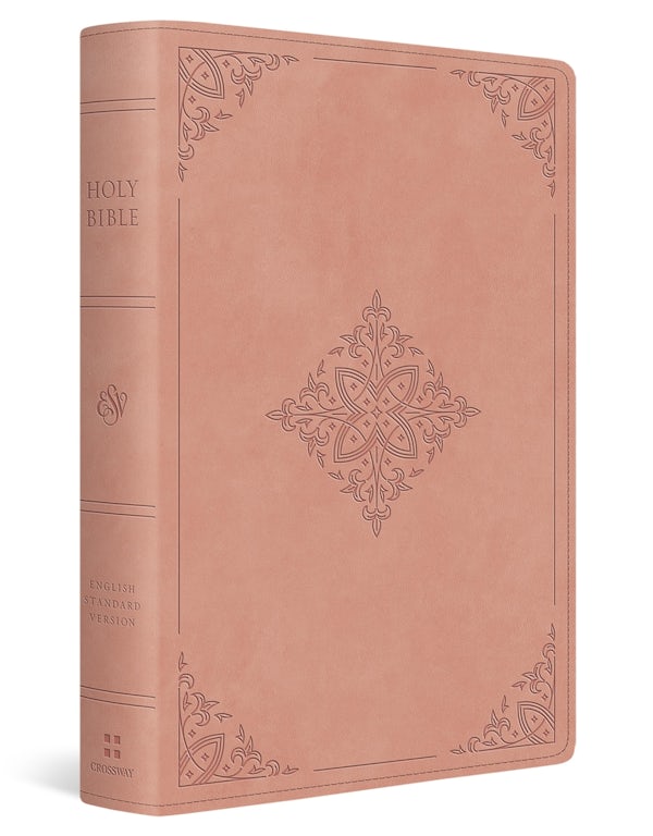 Cover image for ESV Giant Print Bible, Red Letter (Trutone, Blush Rose, Fleur-De-Lis Design), isbn: 9798874906320
