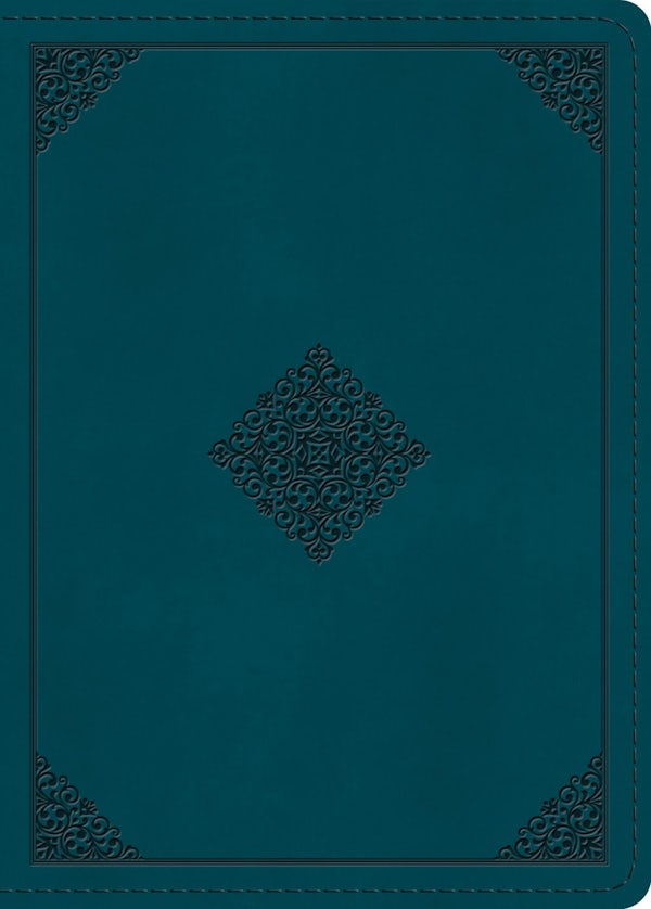 Cover image for ESV Large Print Personal Size Bible, Red Letter (Trutone, Deep Teal, Ornament Design), isbn: 9798874906443