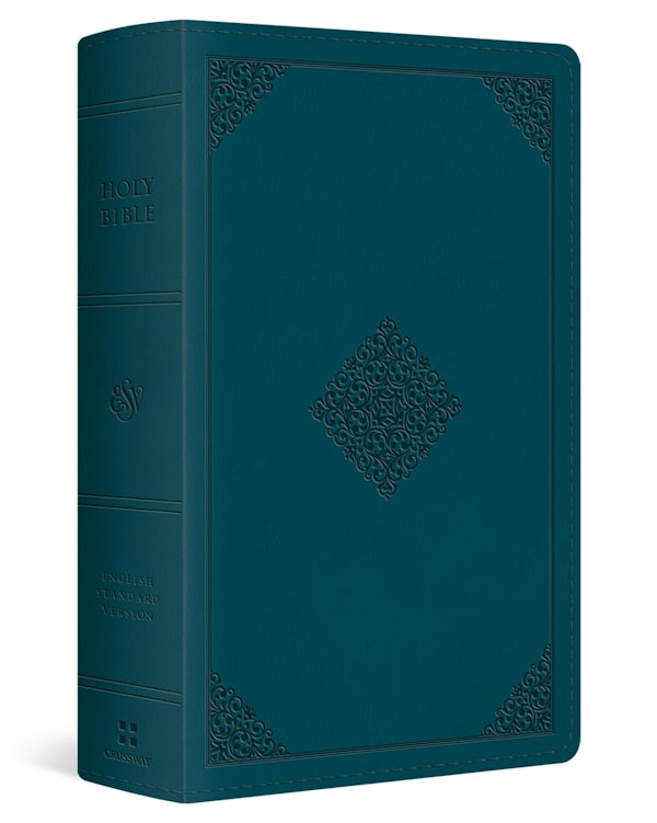 Cover image for ESV Large Print Personal Size Bible, Red Letter (Trutone, Deep Teal, Ornament Design), isbn: 9798874906443