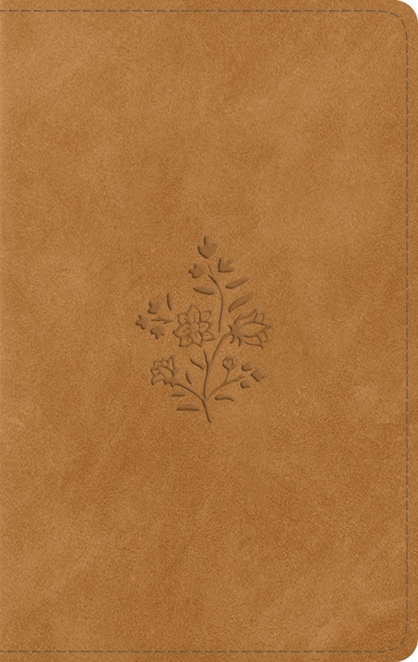 Cover image for ESV Giant Print Personal Size Bible, Red Letter, Thumb Indexed (Trutone, Nubuck Caramel, Wildflower Design), isbn: 9798874906474