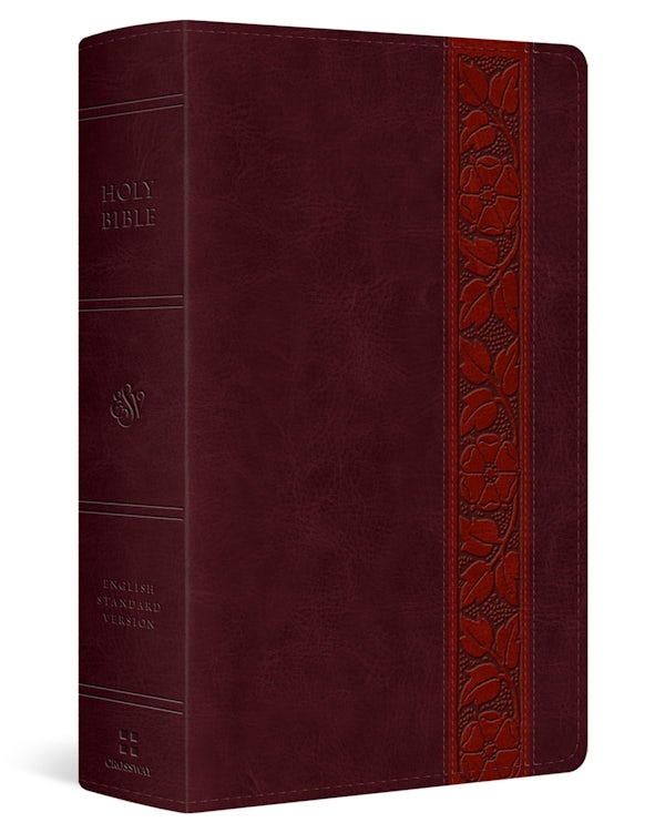 Cover image for ESV Giant Print Personal Size Bible, Red Letter (Trutone, Mahogany, Trellis Design), isbn: 9798874906634