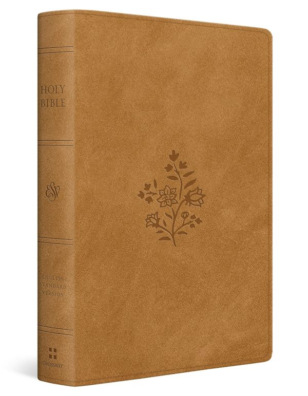 Cover image for ESV Giant Print Personal Size Bible, Red Letter (Trutone, Nubuck Caramel, Wildflower Design), isbn: 9798874906658