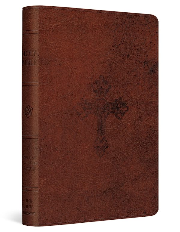 Cover image for ESV Compact Bible (Trutone, Walnut, Weathered Cross Design), isbn: 9798874907495