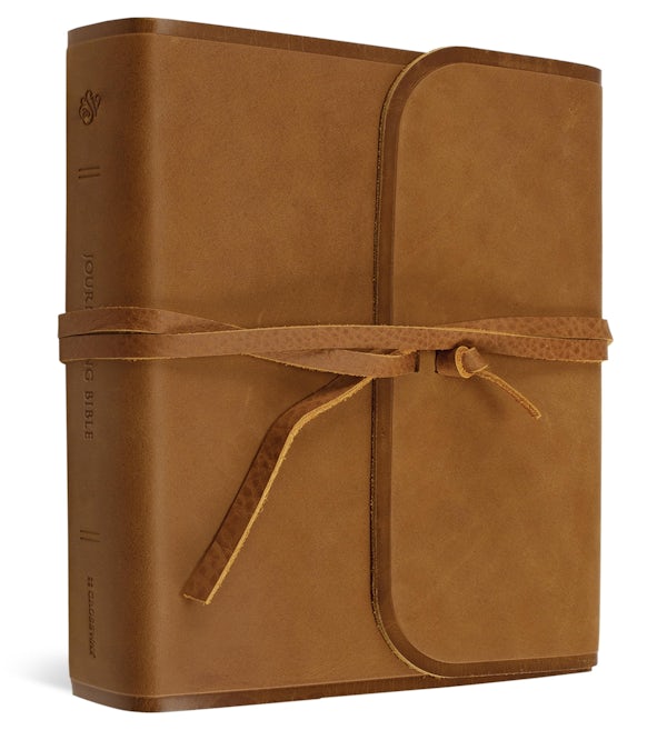 Cover image for ESV Journaling Bible (Natural Leather, Brown, Flap with Strap), isbn: 9798874907655