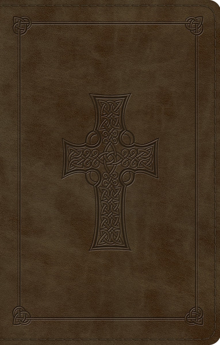 Cover image for ESV Large Print Value Thinline Bible (Trutone, Olive, Celtic Cross Design), isbn: 9798874907747