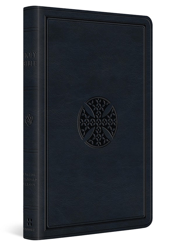 Cover image for ESV Large Print Value Thinline Bible (Trutone, Navy, Mosaic Cross Design), isbn: 9798874907761