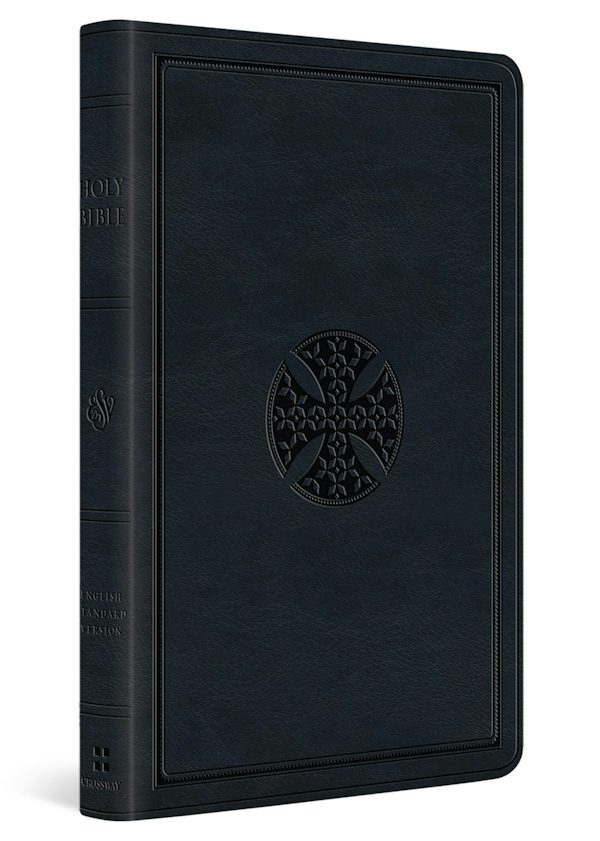 Cover image for ESV Large Print Value Thinline Bible (Trutone, Navy, Mosaic Cross Design), isbn: 9798874907761