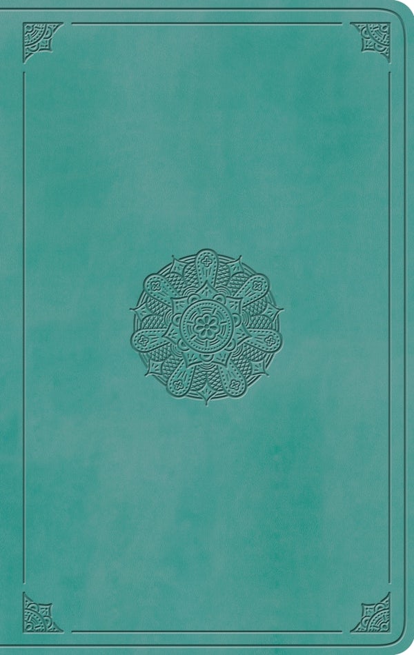 Cover image for ESV Large Print Value Thinline Bible (Trutone, Turquoise, Emblem Design), isbn: 9798874907792