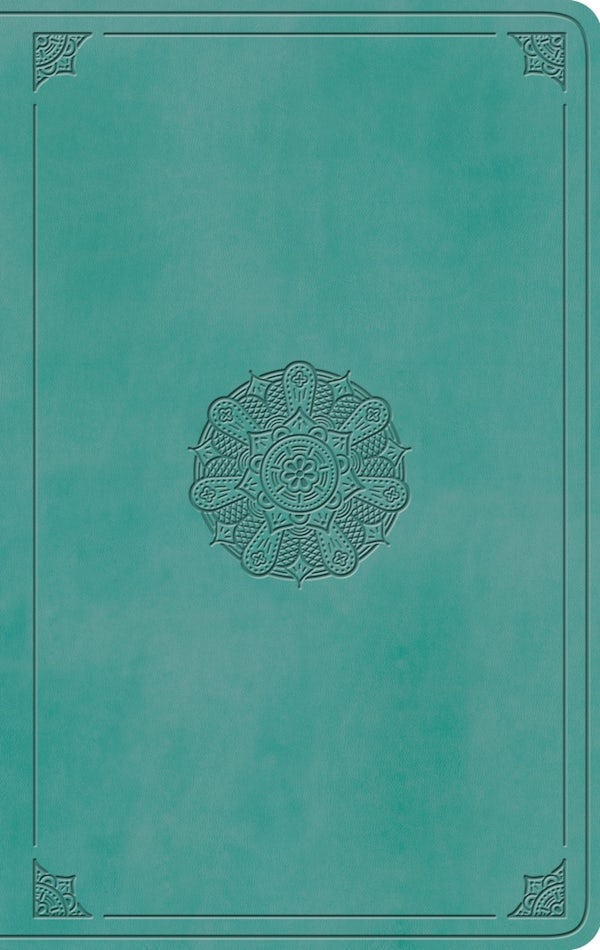 Cover image for ESV Large Print Value Thinline Bible (Trutone, Turquoise, Emblem Design), isbn: 9798874907792