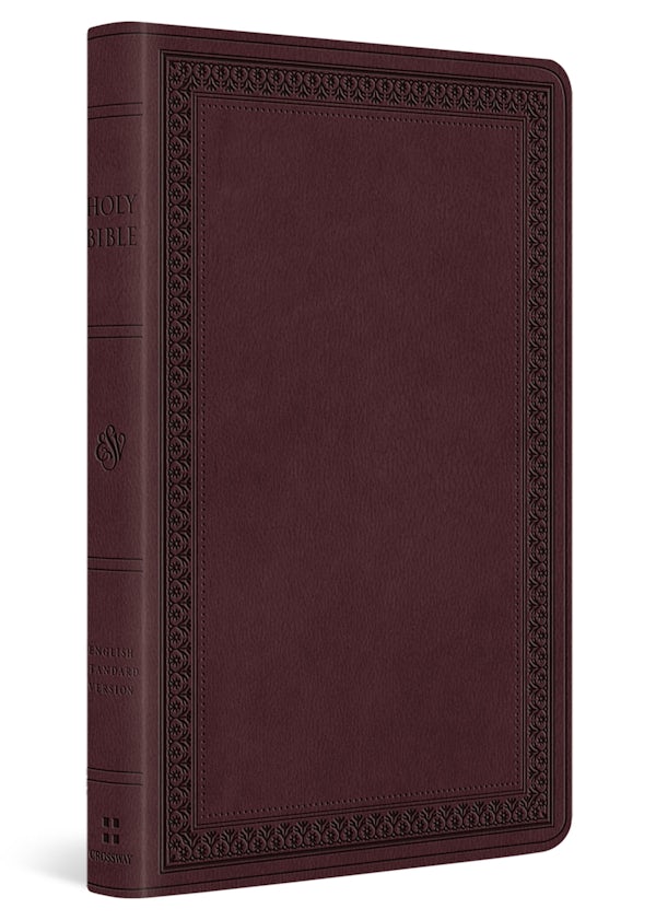 Cover image for ESV Large Print Value Thinline Bible (Trutone, Mahogany, Border Design), isbn: 9798874907822