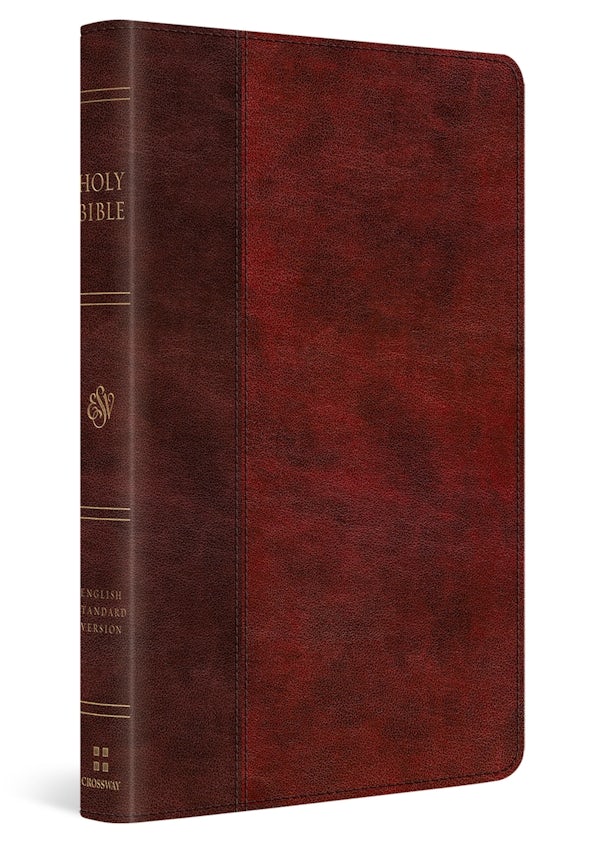 Cover image for ESV Large Print Thinline Bible, Red Letter (Trutone, Burgundy/Red, Timeless Design), isbn: 9798874908997