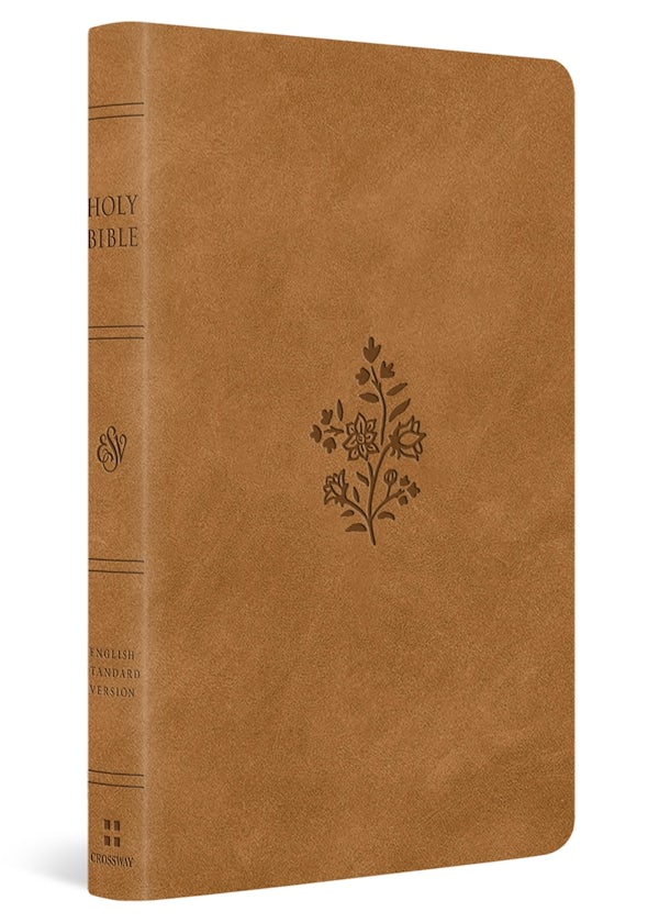 Cover image for ESV Large Print Value Thinline Bible (Trutone, Nubuck Caramel, Wildflower Design), isbn: 9798874909017