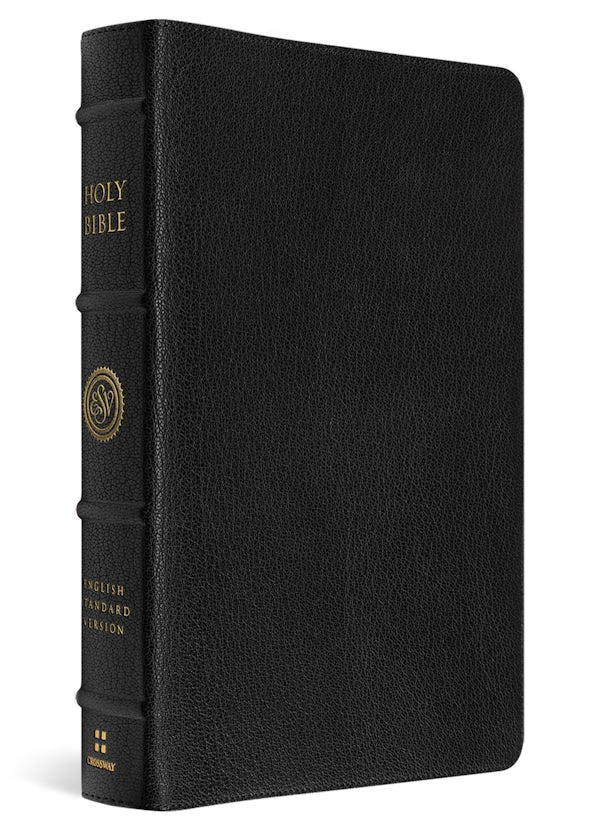 Cover image for ESV Heirloom Bible, Scriptura Sacra: Personal Size Reference Edition (Goatskin, Black), isbn: 9798874911560