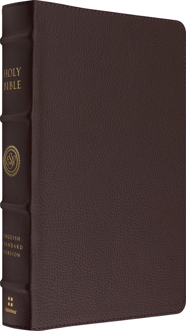 Cover image for ESV Heirloom Bible, Scriptura Sacra: Personal Size Reference Edition (Calfskin, Mahogany), isbn: 9798874911584