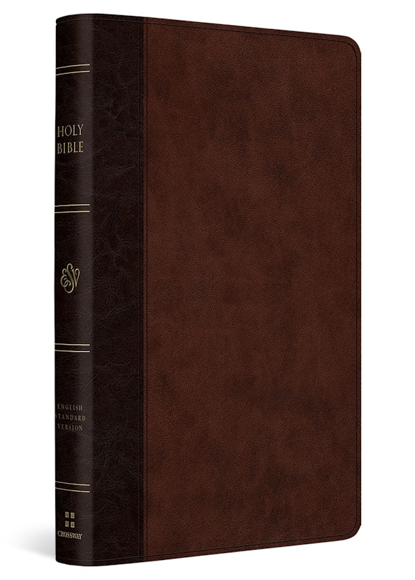 Cover image for ESV Large Print Thinline Reference Bible (Trutone, Brown/Walnut, Timeless Design), isbn: 9798874912833