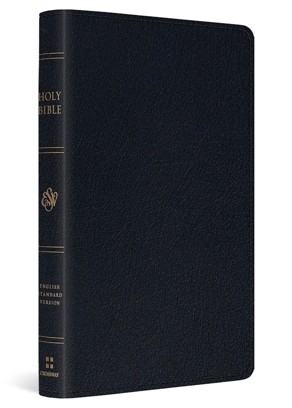 Cover image for ESV Large Print Thinline Reference Bible, Red Letter (Genuine Leather, Black), isbn: 9798874912840