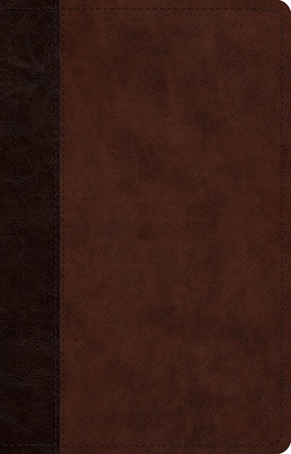 Cover image for ESV Large Print Thinline Reference Bible, Red Letter (Trutone, Brown/Walnut, Timeless Design), isbn: 9798874912864