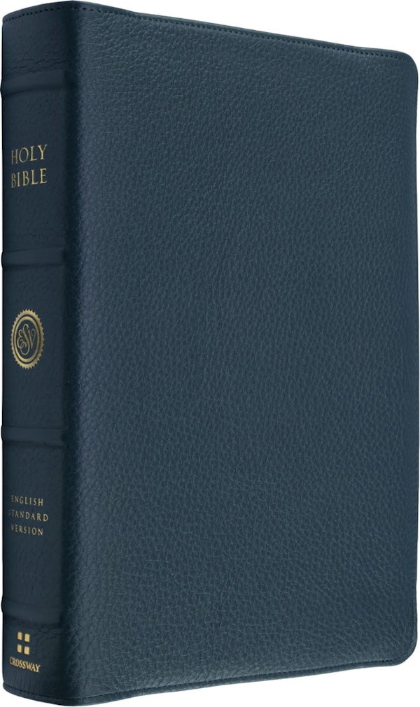 Cover image for ESV Heirloom Bible, Scriptura Sacra: Personal Size Reference Edition (Calfskin, Meridian Blue, Full Yapp), isbn: 9798874913687