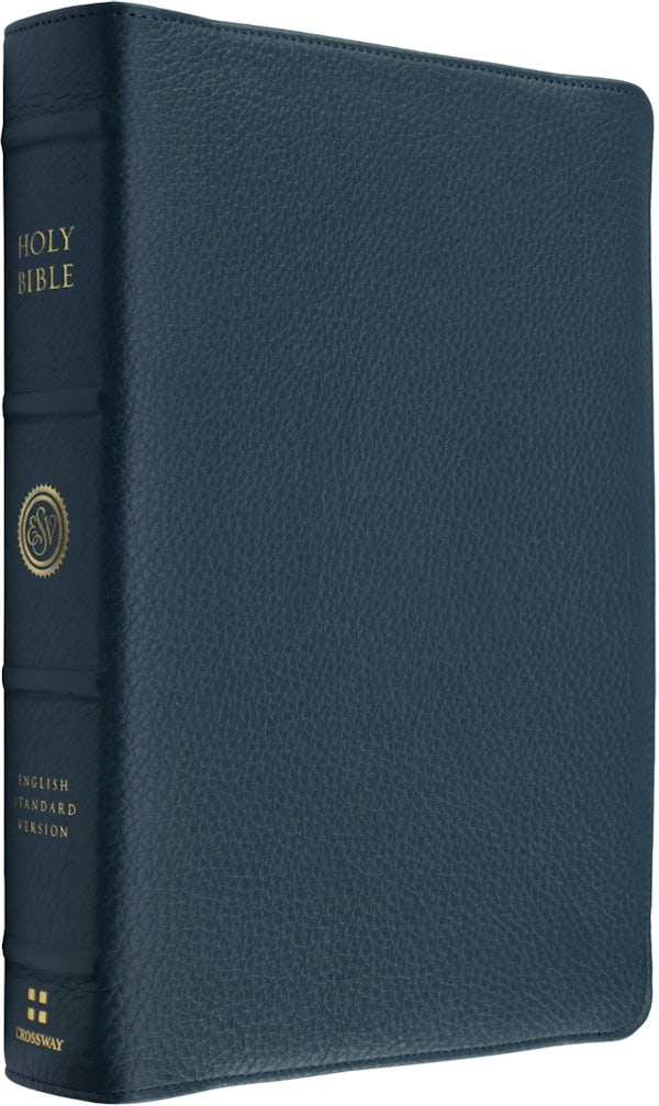 Cover image for ESV Heirloom Bible, Veritas: Single Column Edition (Calfskin, Meridian Blue), isbn: 9798874913717