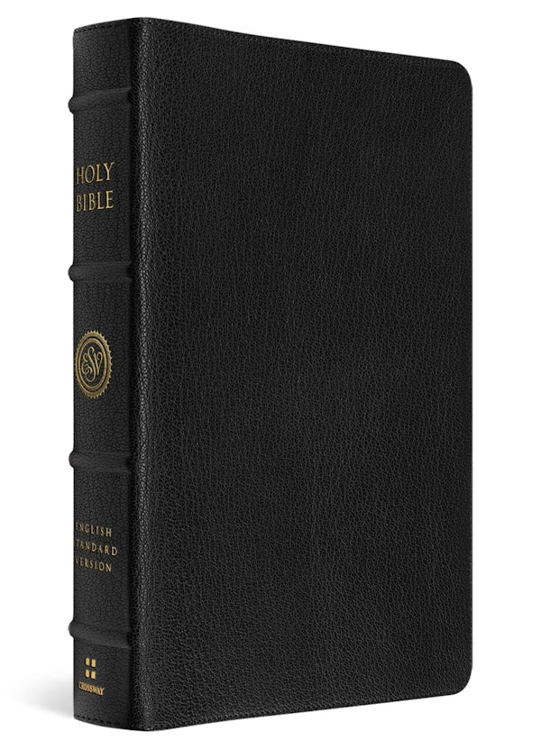 Cover image for ESV Heirloom Bible, Scriptura Sacra: 25th Anniversary Personal Size Reference Edition (Goatskin, Black, Full Yapp), isbn: 9798874915612