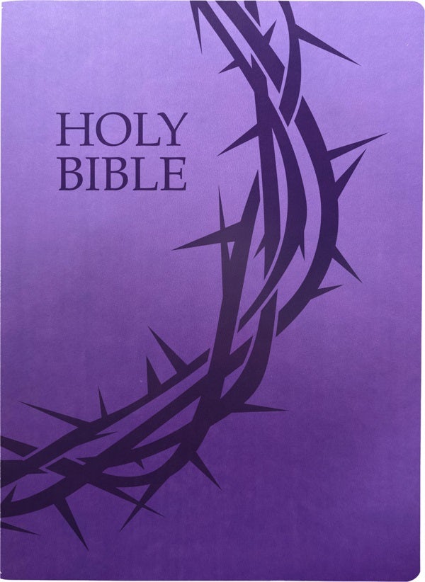 Cover image for Kjver Holy Bible, Crown of Thorns Design, Large Print, Royal Purple Ultrasoft, isbn: 9798887691817